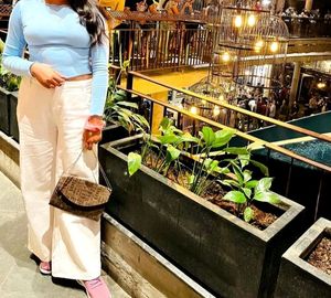 white flared jeans