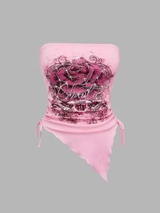 Pink Rose Graphic T-Shirt