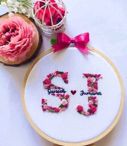 Couple Initial Letter Hoop