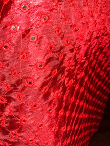 Maroon Glass Work Stitched Top