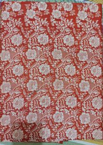 Elegant Orange Embroidered Saree