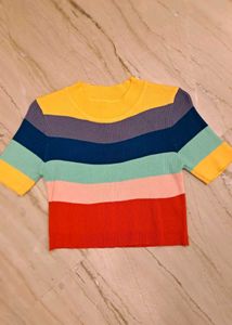 cute crop top rainbow