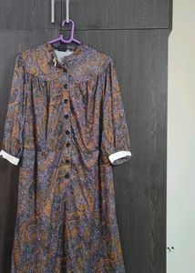 Midi Length Beautiful Imported Printed Dress
