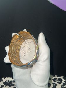 Unique Oval Pattern Cuff Bracelet