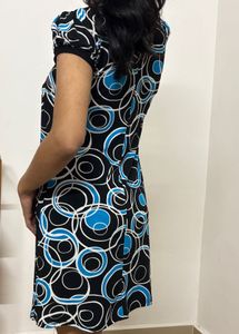 Retro Style Swirl Print Mini Dress