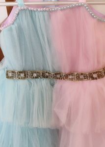 Cute Two-Tone Girls Dress