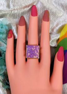 Sparkling Square Statement Ring