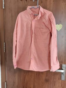 Salmon Button Down Casual Shirt