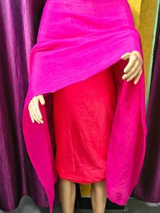 Vibrant Fuchsia Dupatta Magenta Pink pure cotton