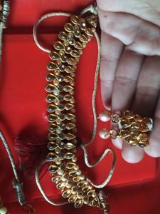 2 Elegant Kundan Necklace Set with Earrings