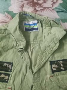 Vintage Style Light Green Shirt