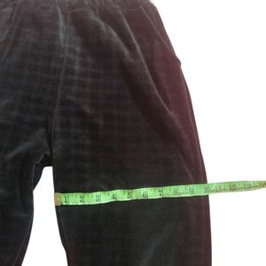 Velvet Checkered Pants