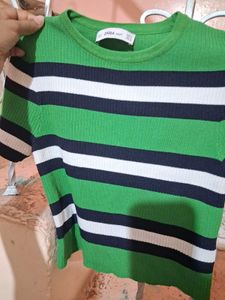 Zara Striped Knit Top