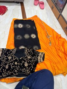Elegant Orange Lehenga Choli Set