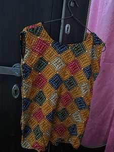 Vibrant Ethnic Print Sleeveless Blouse