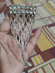 Stunning Rhinestone Bracelet with Ring