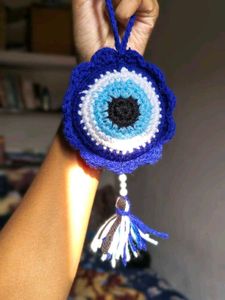 Crocheted Evil Eye Wall Hanging