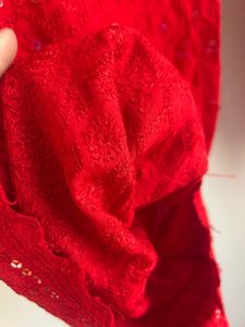 Red Chikankari Plazzo