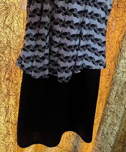 Chic Black &amp; White Peplum Dress