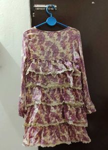 Bohemian Floral Ruffle Dress