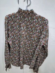 Floral High Neck Top