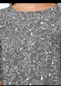 Green Printed Casual Tunic Top
