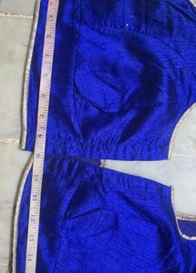 Royal Blue Embroidered Blouse