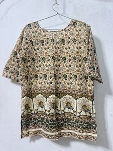 Boho Peacock Print Kurta