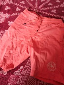Coral Casual Shorts with Drawstring Waist