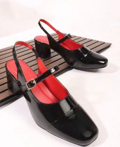 Black Block Heel Pumps