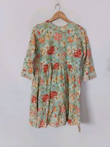 Multicolor Printed With Embroidered Dress (Women)