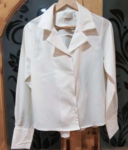 Elegant White Button-Down Blouse