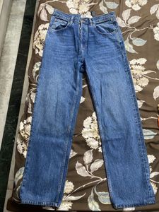 Zara Wide Leg Jeans - Blue Denim