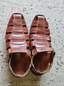 Men's Brown Leather Fisherman Sandals