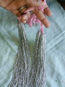 Silver Seed Bead Necklace