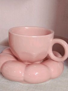 Cute Pink Cloud Tea Cup &amp; Saucer Set
