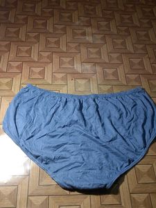 Blue Cotton Briefs with Floral Print
