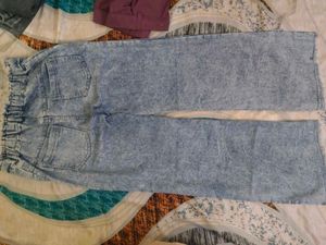 Acid Wash Wide Leg Jeans