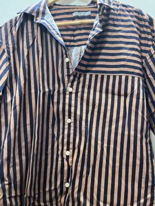 Striped Button-Up Shirt