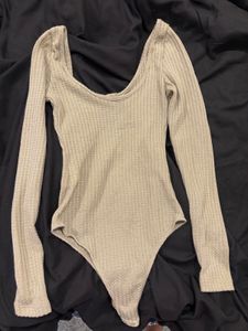 Waffle Knit Long Sleeve Bodysuit
