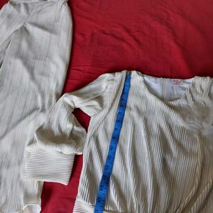 Pleated Palazzo Pants &amp; Top Set