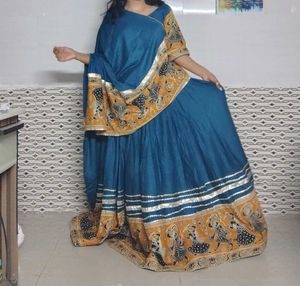 Blue &amp; Yellow Lehenga Choli Navratri outfi