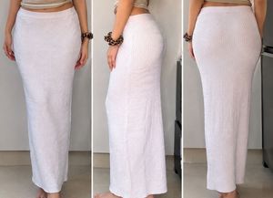 PINK MERMAID Textured Midi Skirt