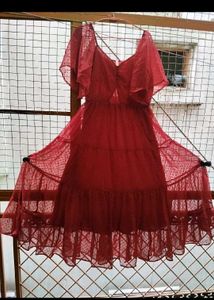 Elegant Maroon Maxi Dress
