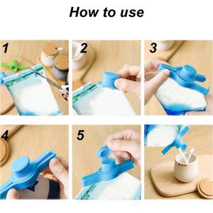 Food Bag Sealing Clips, Packet Sealer pack of 6