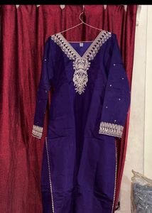 Embroidered Purple Kurta