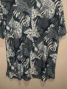 Grey Animal Print T-Shirt