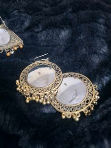 Statement Mirror Earrings - Bohemian Style