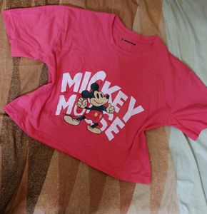 Pink Mickey Mouse T-Shirt