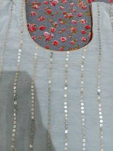 Stunning Sequined Blue Kurta